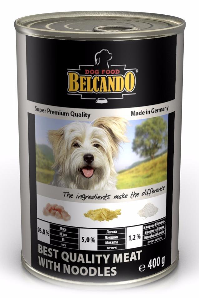 Belcando Super Premium консервы для собак, отборное мясо с лапшой, 400 г