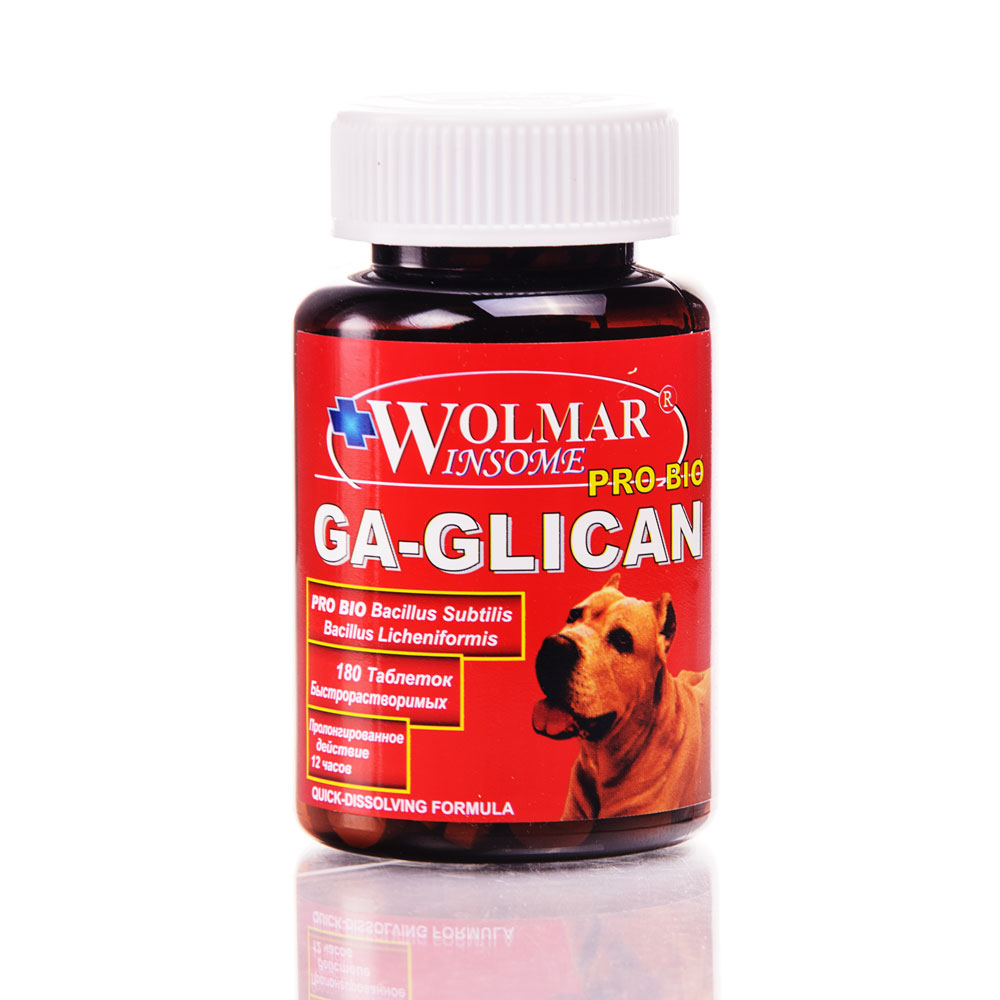 WOLMAR Wolmar Pro Bio GA-GLICAN Синергический хондропротектор для собак, 180 таблеток