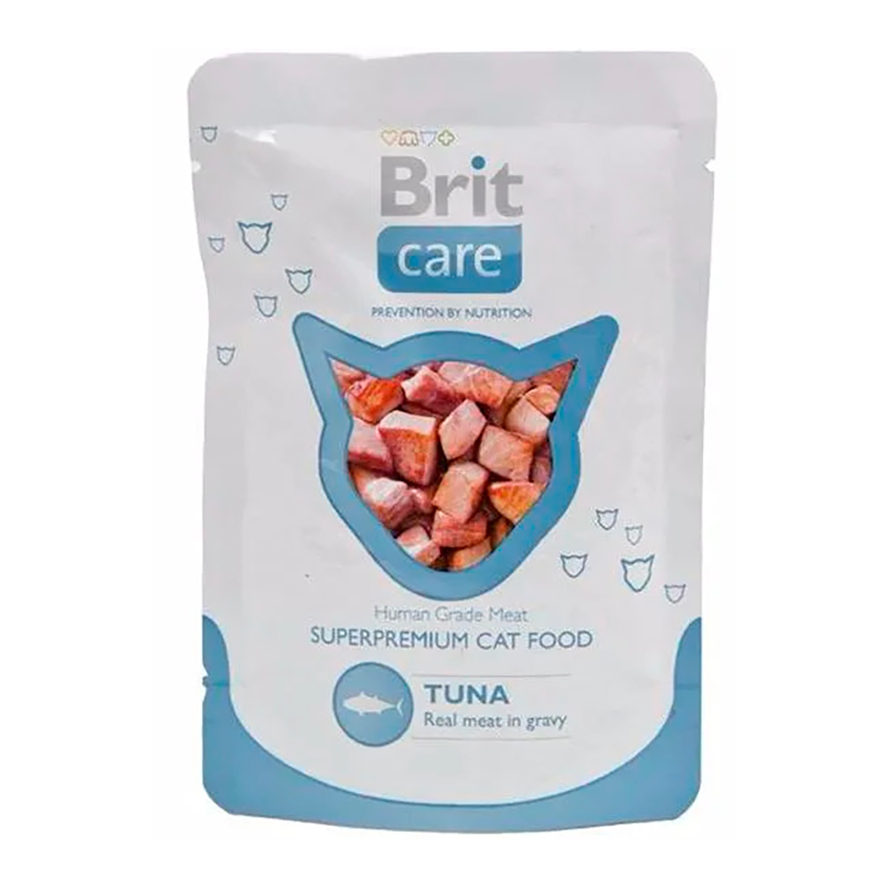 Brit Care Влажный корм (пауч) для кошек, с тунцом, 80 гр.