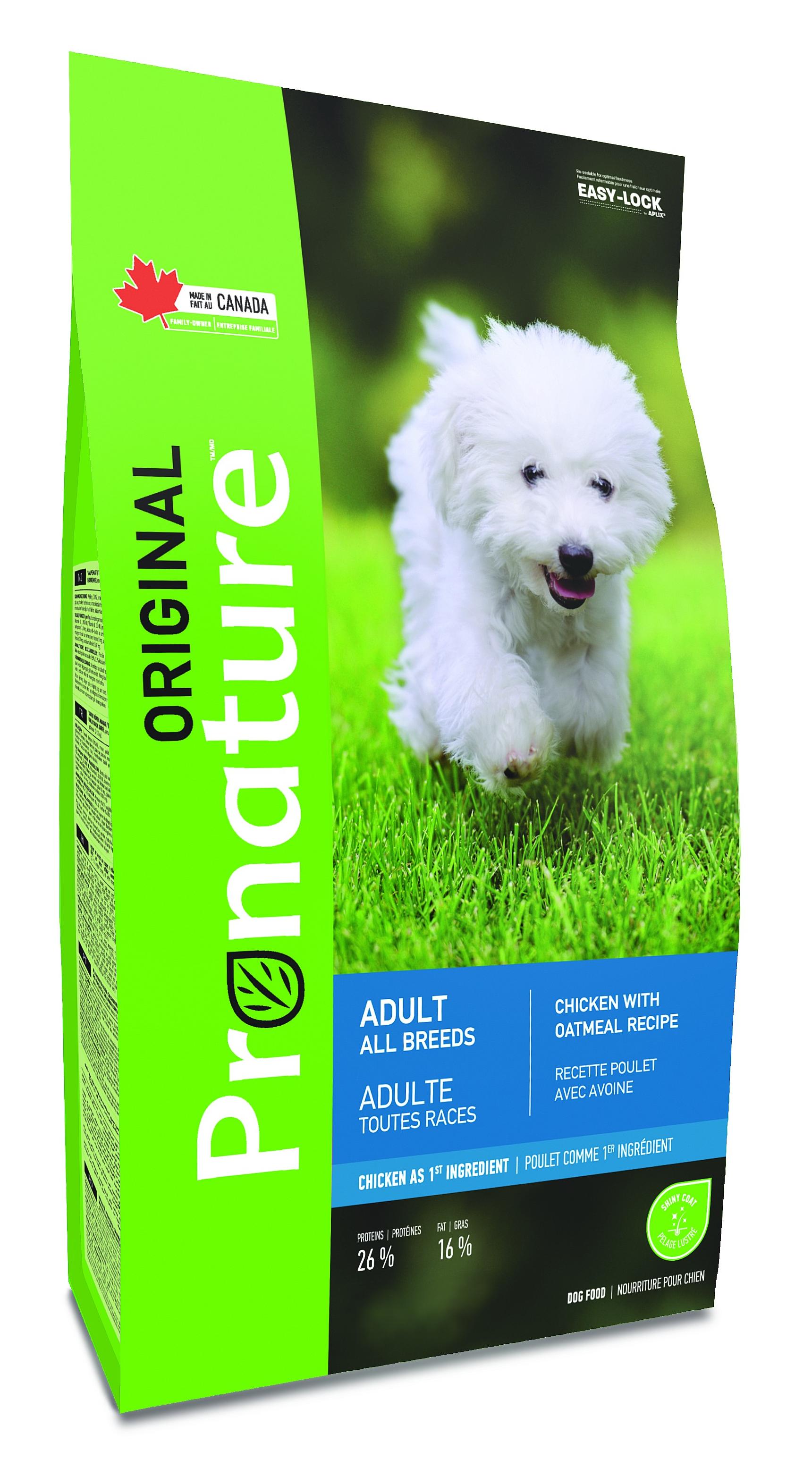 Pronature Original Adult All Breeds корм для собак всех пород старше 1 года, с курицей и овсом, 2,27 кг