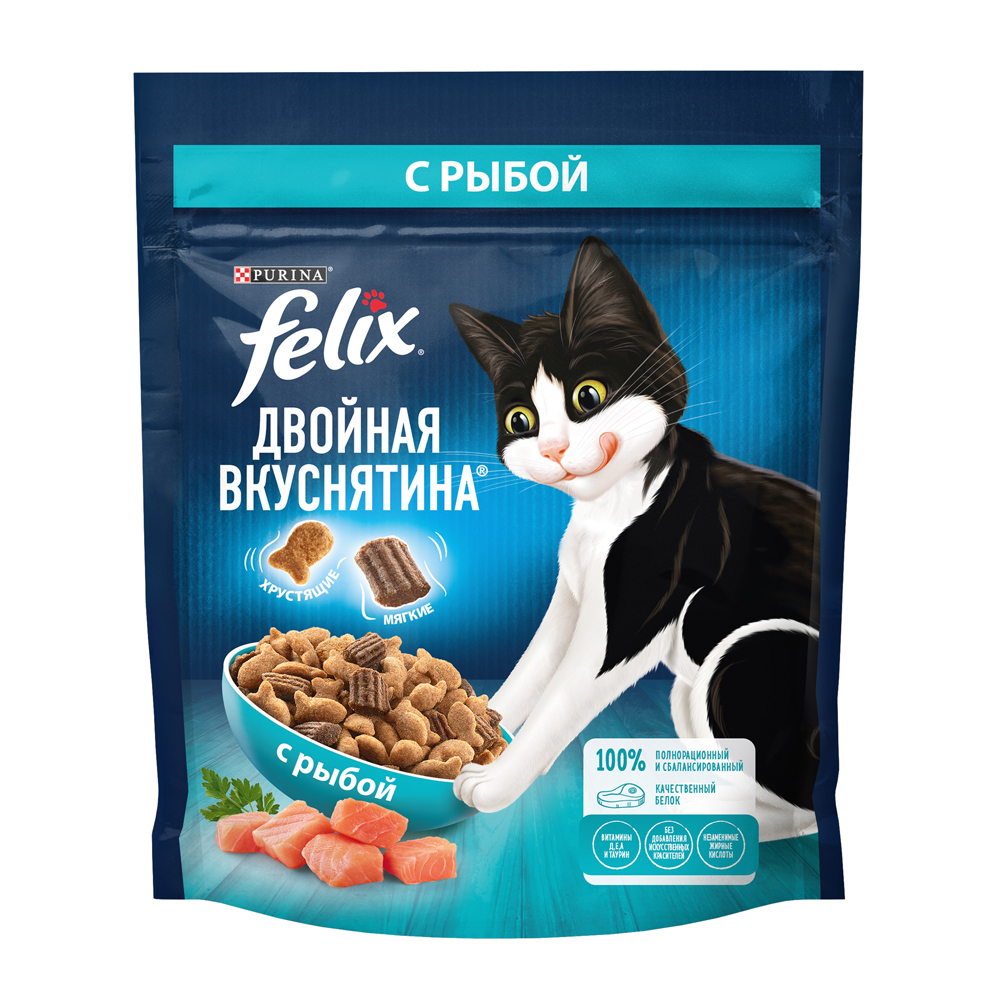 Felix Двойная Вкуснятина для взрослых кошек с рыбой 200 г