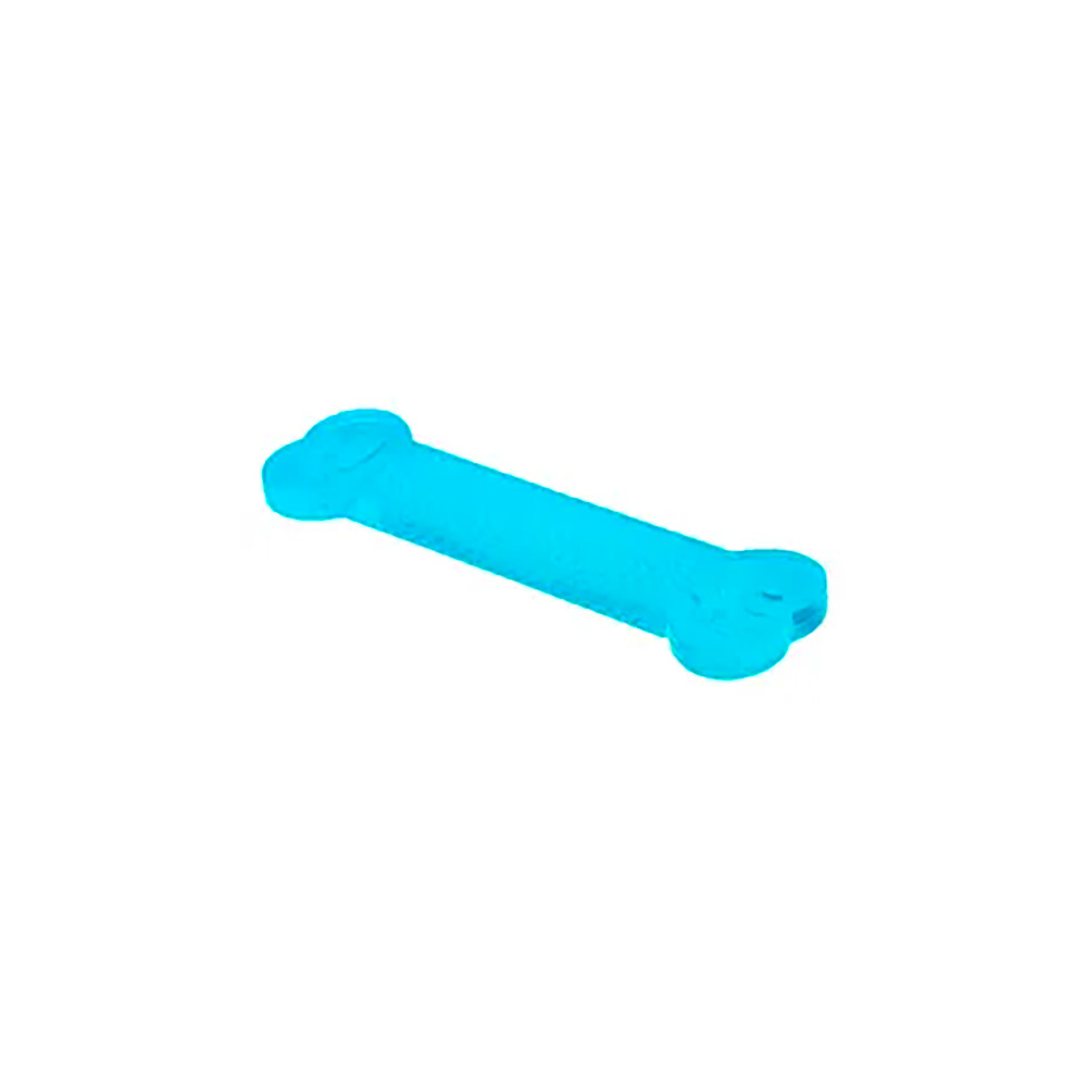 Petmax Игрушка для собак Кость прозрачная жевательная синяя 15,5 см