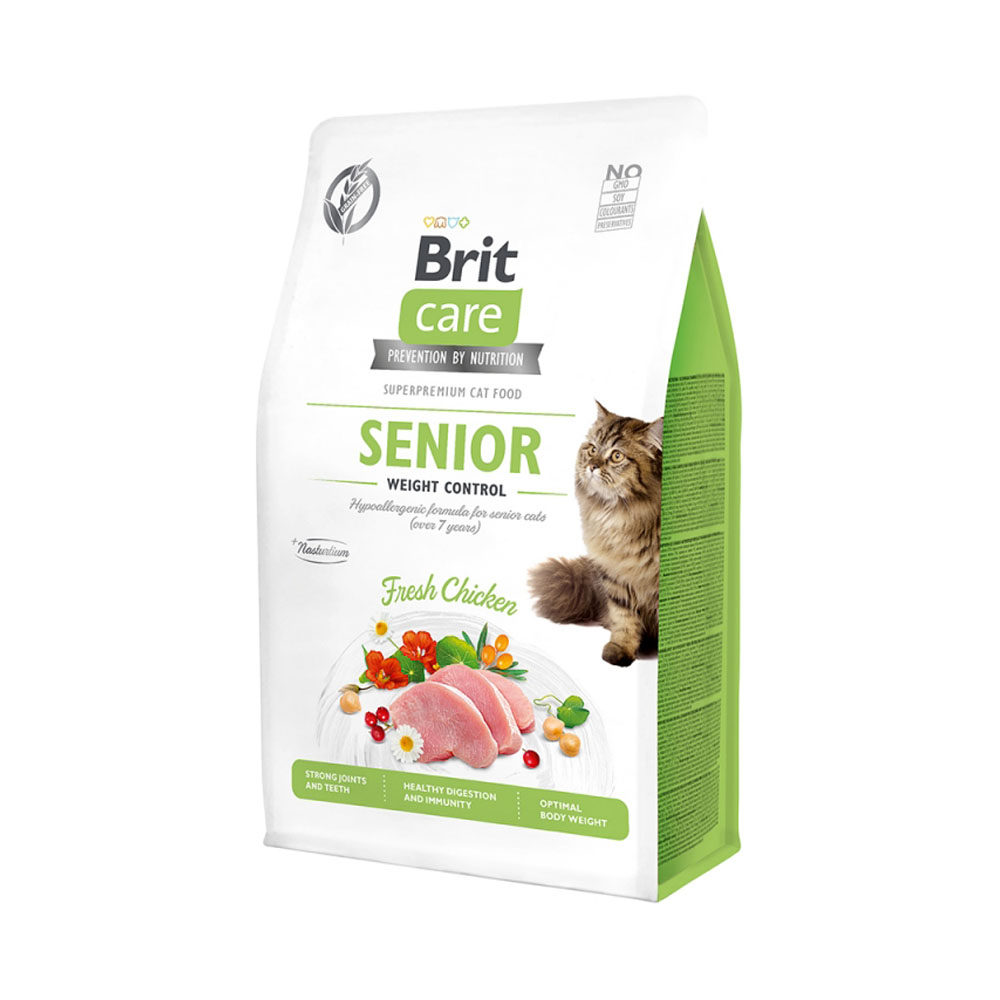 

Brit Брит 400г Care Cat GF Senior Weight Control для кошек старше 7 лет Контроль веса