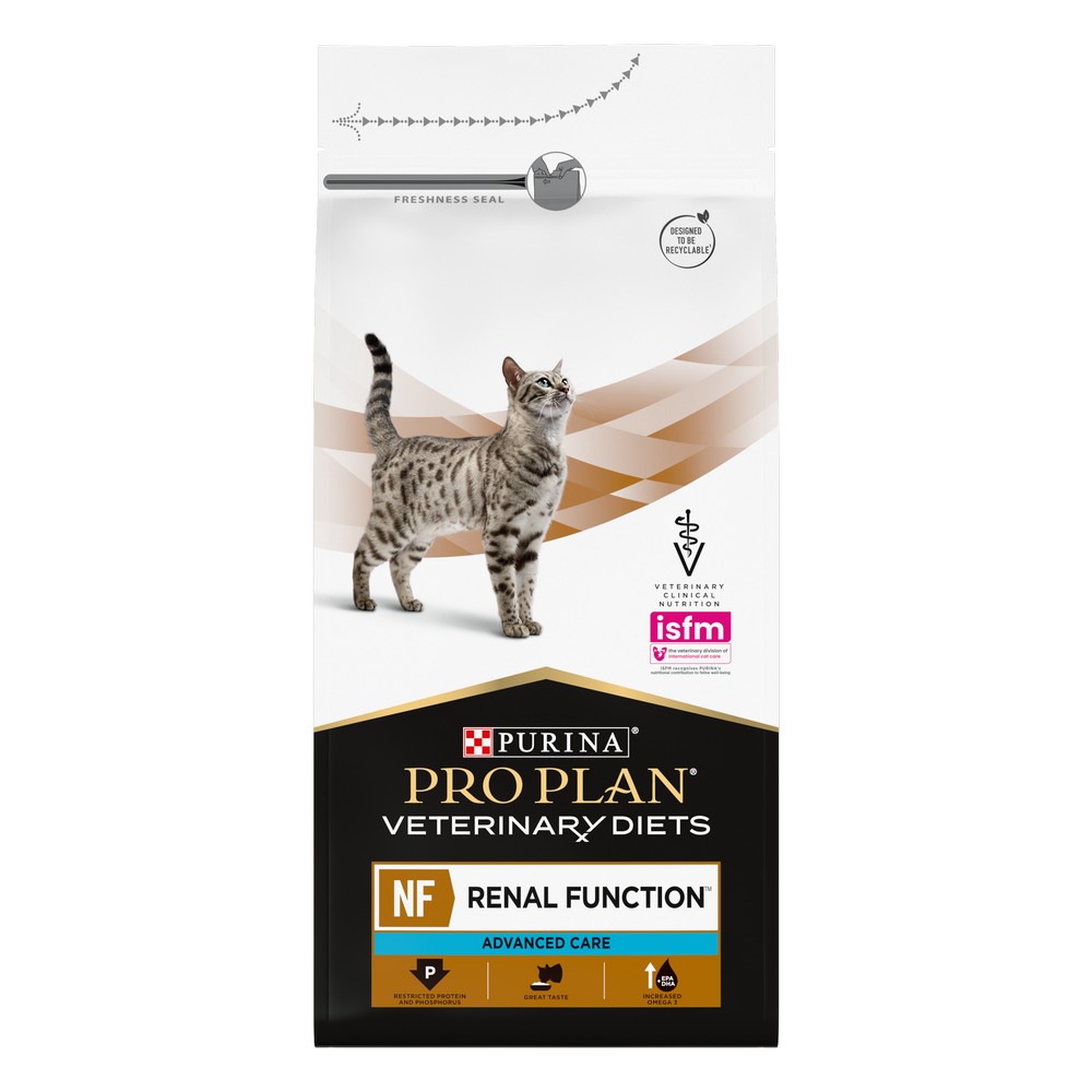 PRO PLAN® Veterinary Diets NF Renal Function Advanced care Сухой корм для взрослых кошек при хронической почечной недостаточности для поддержания функции почек (поздняя стадия), 1,5 кг