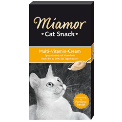 Miamor лакомство для кошек мультивитамин крем, коробка с 6 пакетиками по 15 г