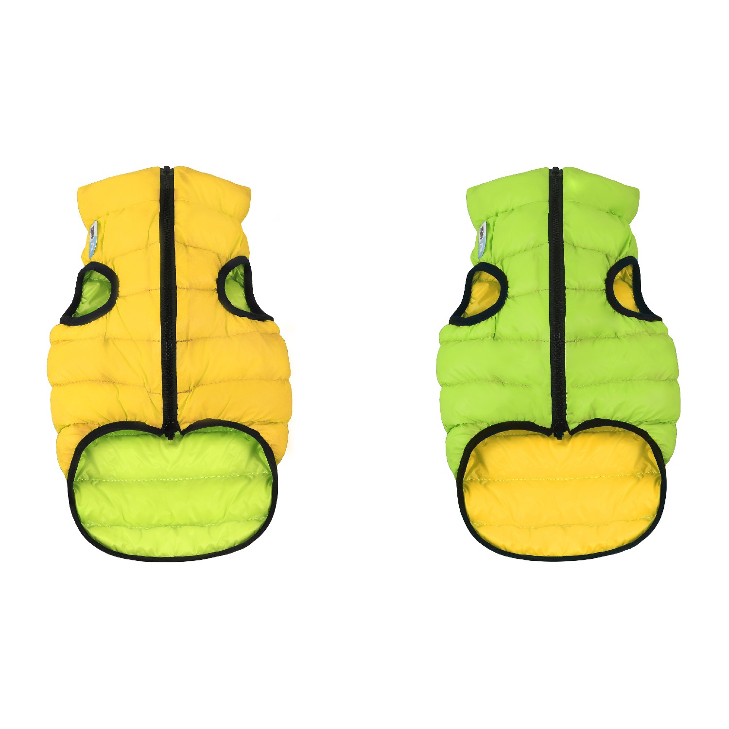 AiryVest Курточка для собак двусторонняя, размер L 65, салатово-желтая