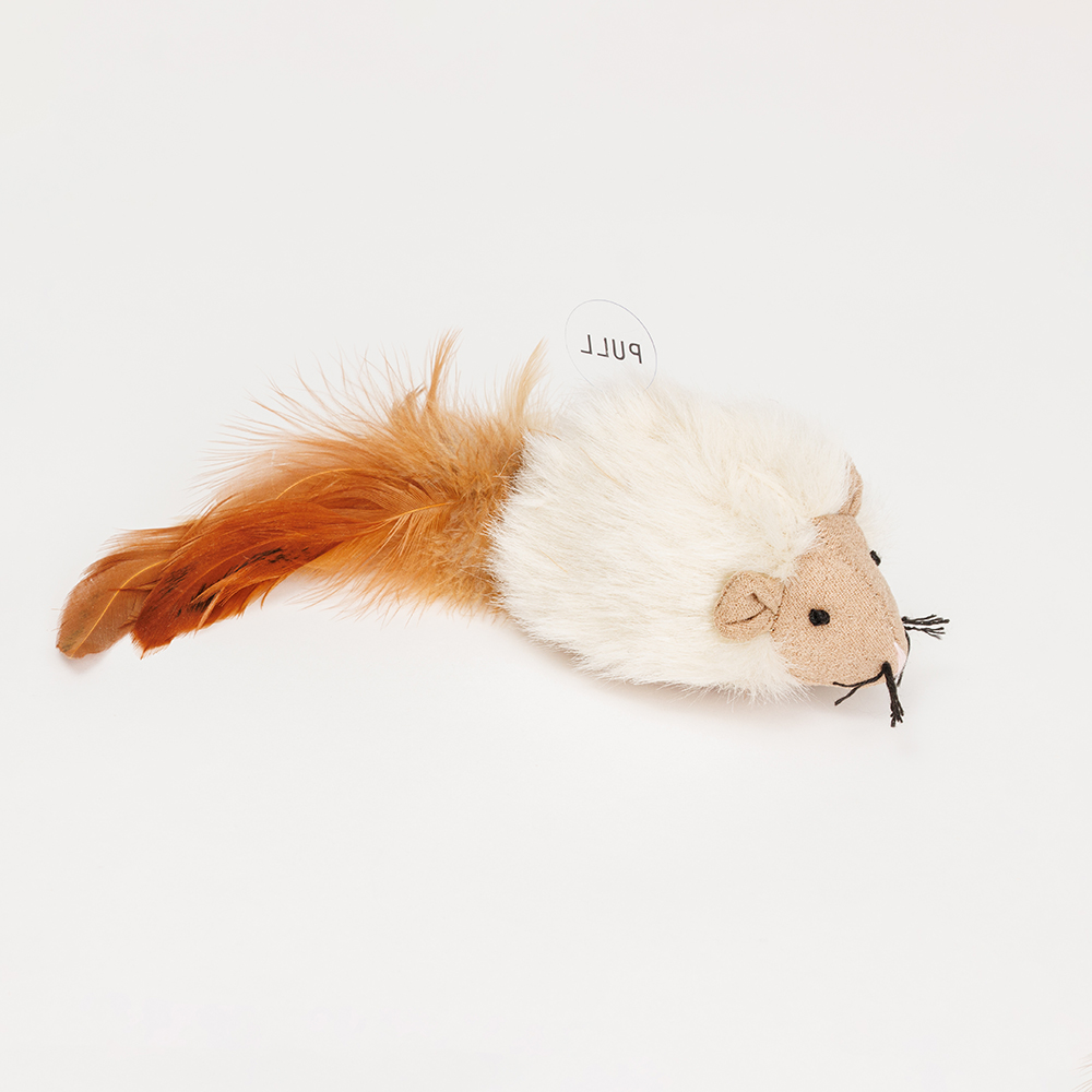 Rurri Игрушка с пищалкой для кошек Мышка, 9х4,3х5 см