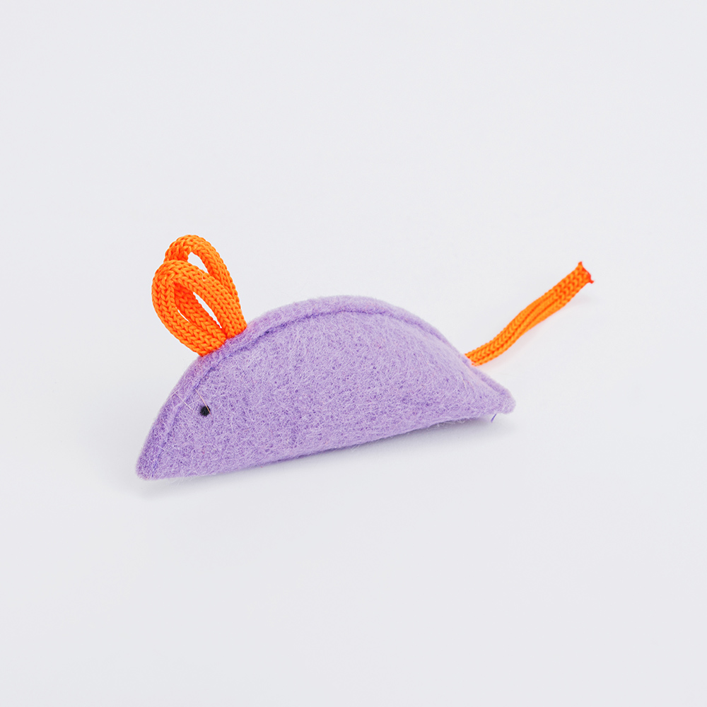 Pet Hobby Игрушка с мятой для кошек Мышка Фани, 8х4х3 см, фиолетовая