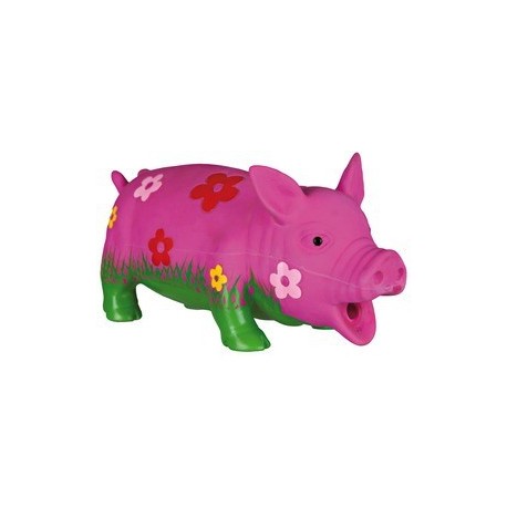 Trixie Игрушка для собак Свинья в цветочек латекс 20 см