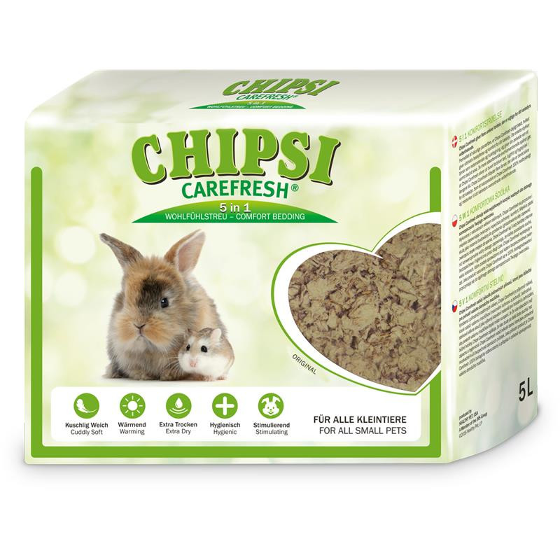 CareFresh CHIPSI ORIGINAL Наполнитель бумажный для птиц и мелких домашних животных5 л