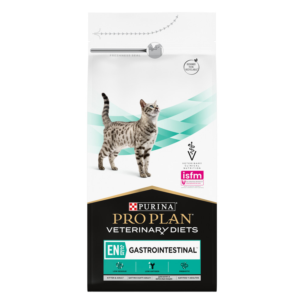 PRO PLAN® Veterinary Diets Veterinary Diets EN ST/OX Gastrointestinal Сухой корм для котят и взрослых кошек для снижения проявлений кишечных расстройств, 1,5 кг