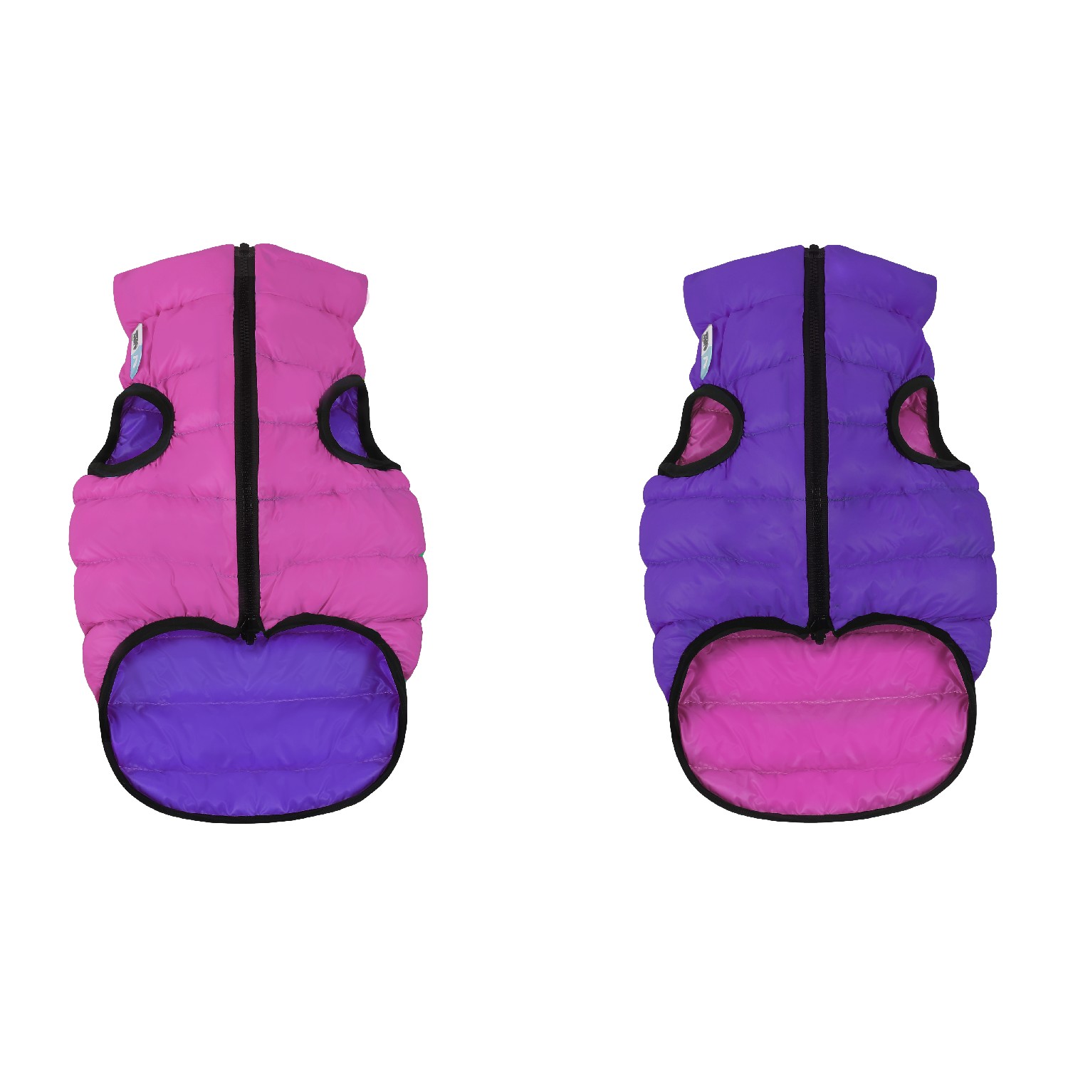 AiryVest Курточка для собак двусторонняя, размер XS 22, розово-фиолетовая