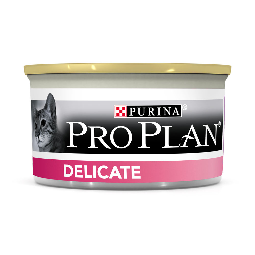 

Pro Plan ® Delicate влажный корм для взрослых кошек при чувствительном пищеварении с индейкой, мусс, 85 г