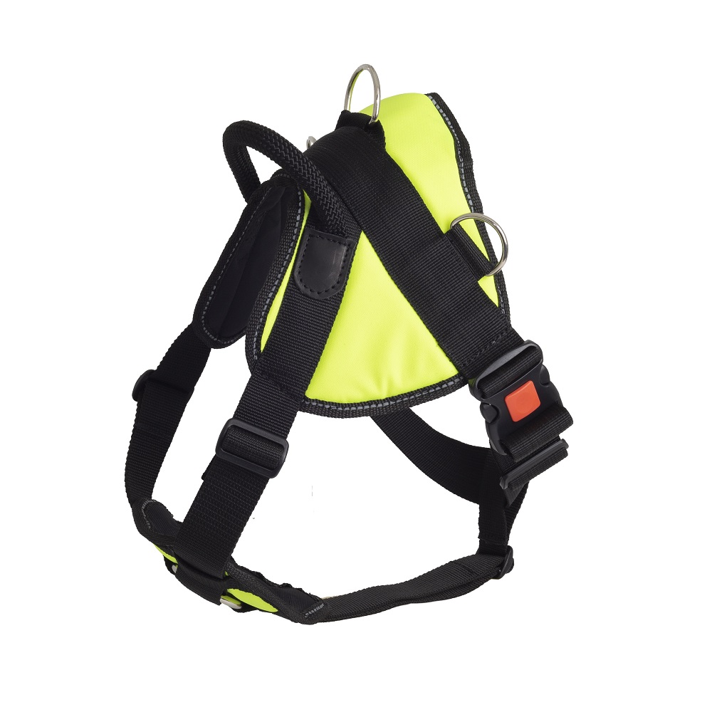 

Каскад Шлейка нейлоновая с грудью (разм. S) шея 55-65см, грудь 55-70см, фаст сблокировкой, лимонная