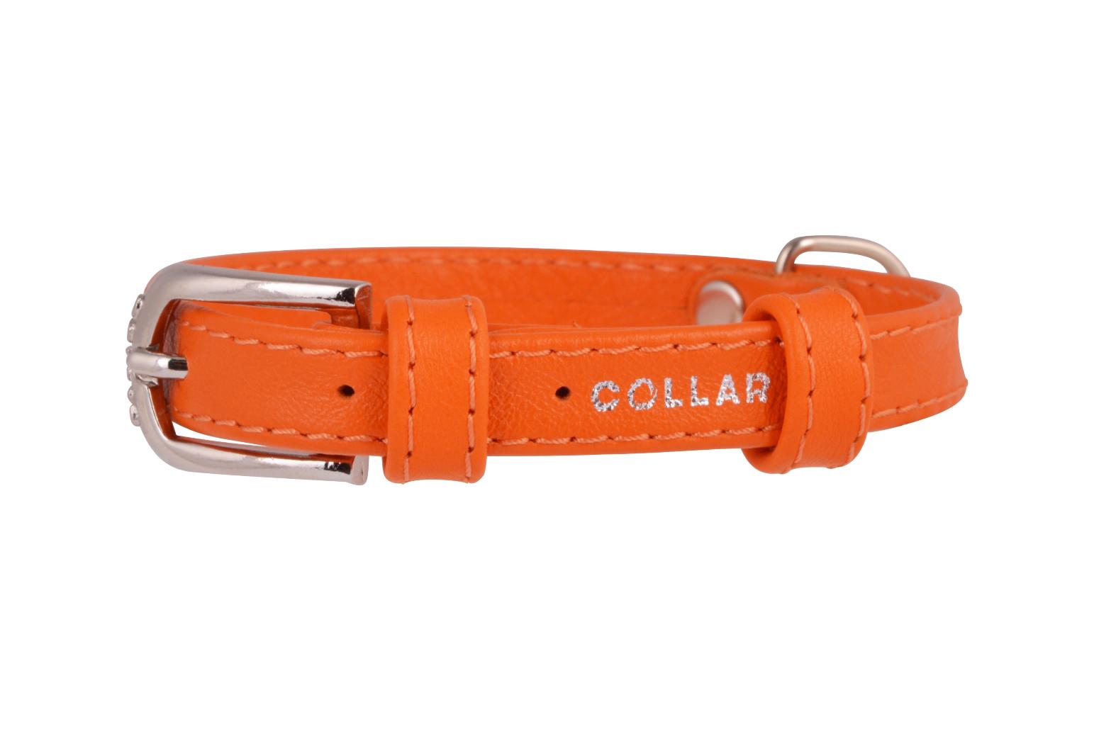 

Wau Dog Ошейник CoLLaR GLAMOUR без украшений (ширина 15мм, длина 27-36см)оранжевый