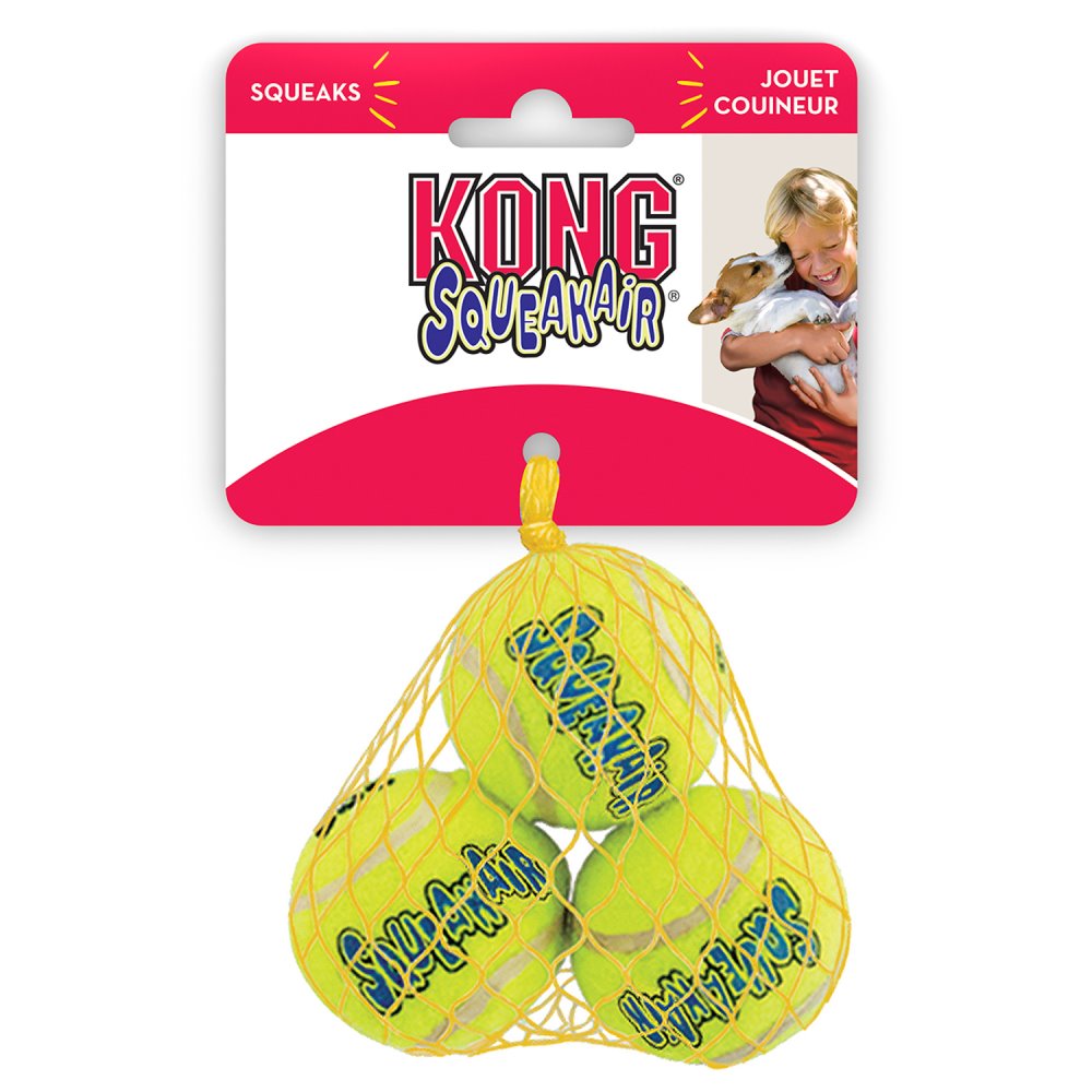 Kong Игрушка для собак Air Теннисный Мяч очень маленький (в упаковке 3шт) 4 см