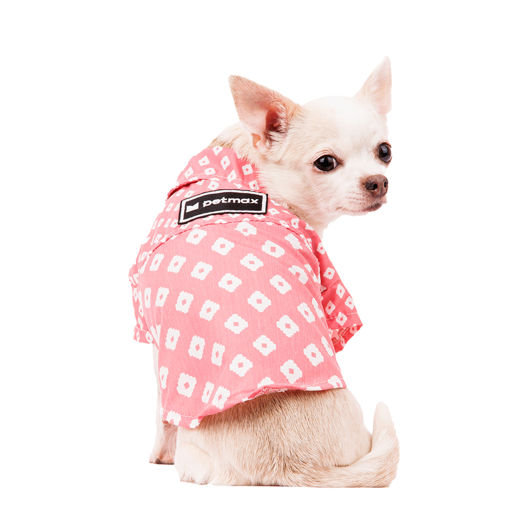 Petmax Рубашка для собак M розовый (унисекс)