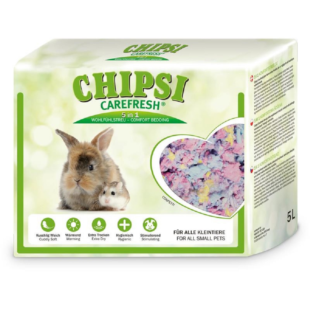 CareFresh Chipsi Confetti Наполнитель разноцветный для птиц и мелких домашних животных, 5 л
