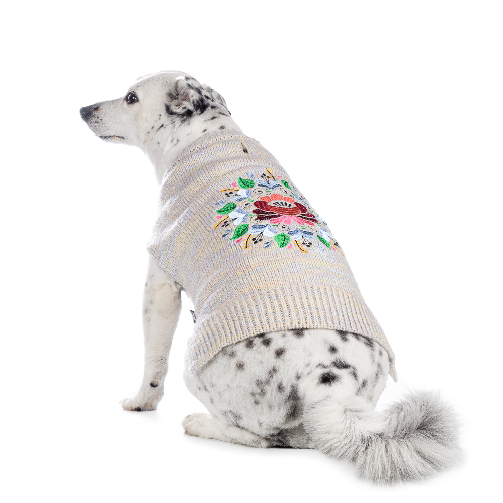 

Rurri Свитер серый с геометр рисунком 45 см