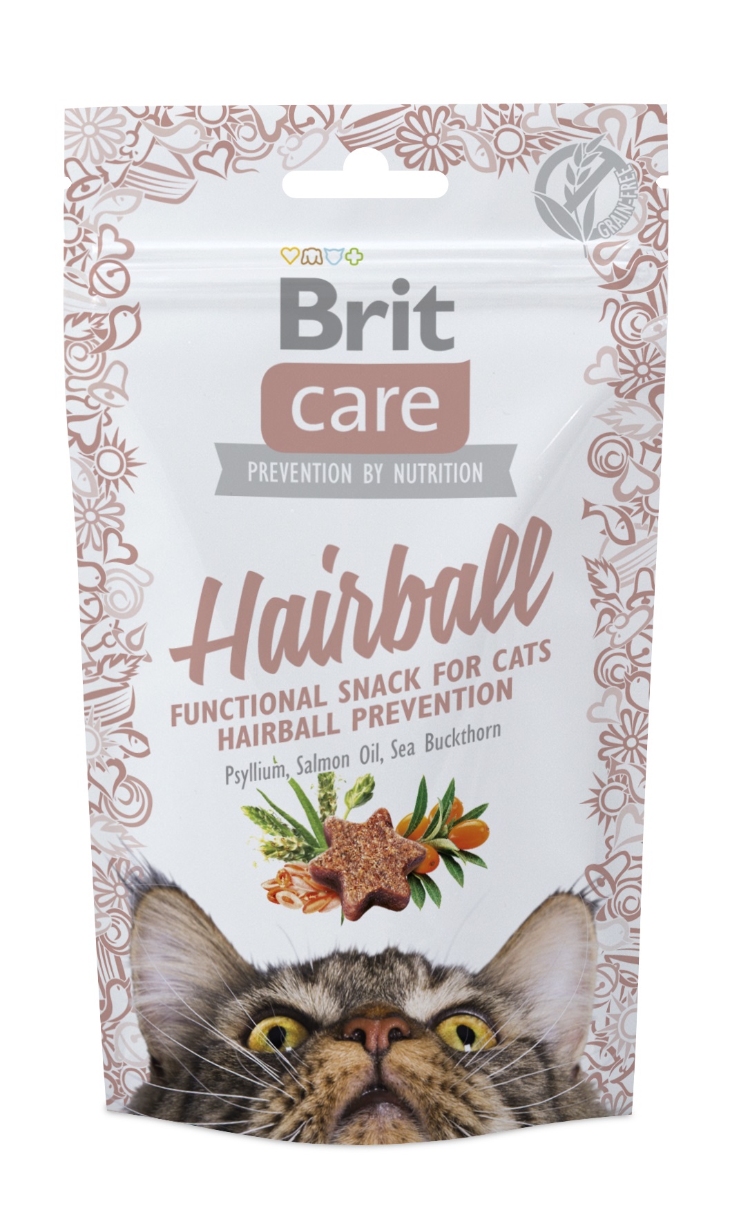 

Brit Care Hairball лакомство для кошек для вывода комков шерсти 50 г