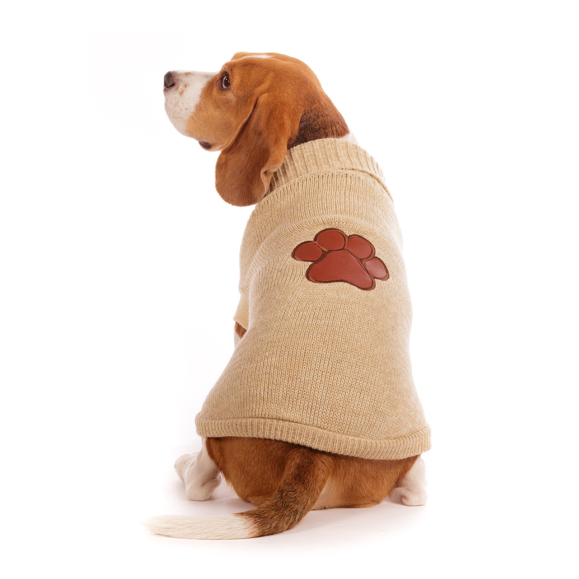 

Petmax Свитер бежевый с лапой 45см