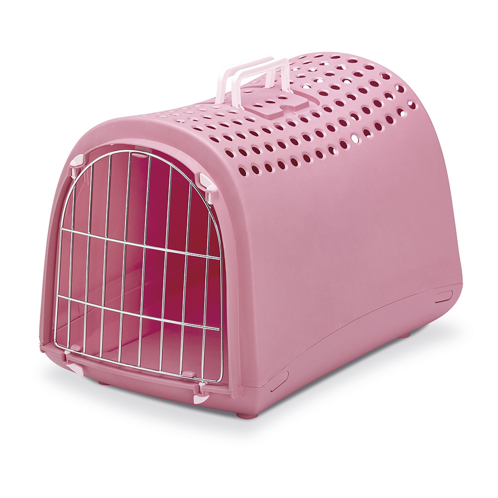Imac Переноска для кошек и собак мелкого размера Linus, 50х32х34,5 см, пепельно-розовая