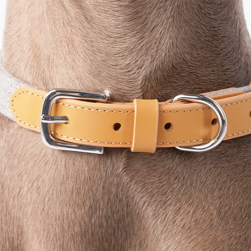 

Barq Кожаный ошейник - Tesoro Collar, M (32-38 см), Черный графит