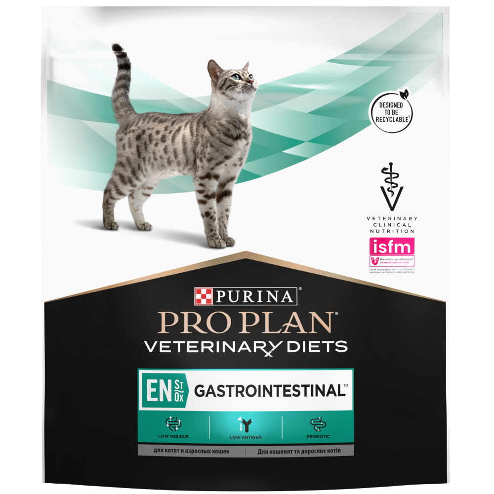 PRO PLAN® Veterinary Diets Veterinary Diets EN ST/OX Gastrointestinal Сухой корм для котят и взрослых кошек для снижения проявлений кишечных расстройств, 400 гр.