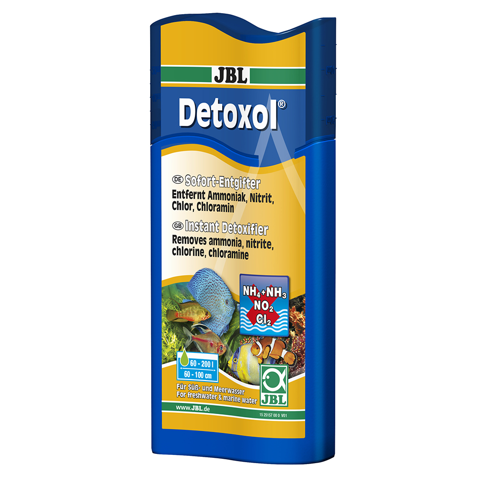 JBL Detoxol Препарат для быстрой нейтрализации токсинов в аквариумной воде, 250мл, на 1000л