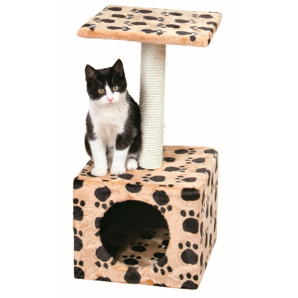 Trixie Дом-когтеточка для кошек Замора кошачьи лапки бежевый 61см