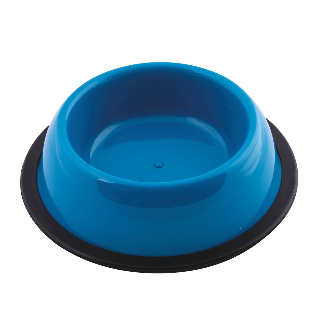Georplast Миска для кошек и собак пластиковая с резиновым основанием 16,5см синяя