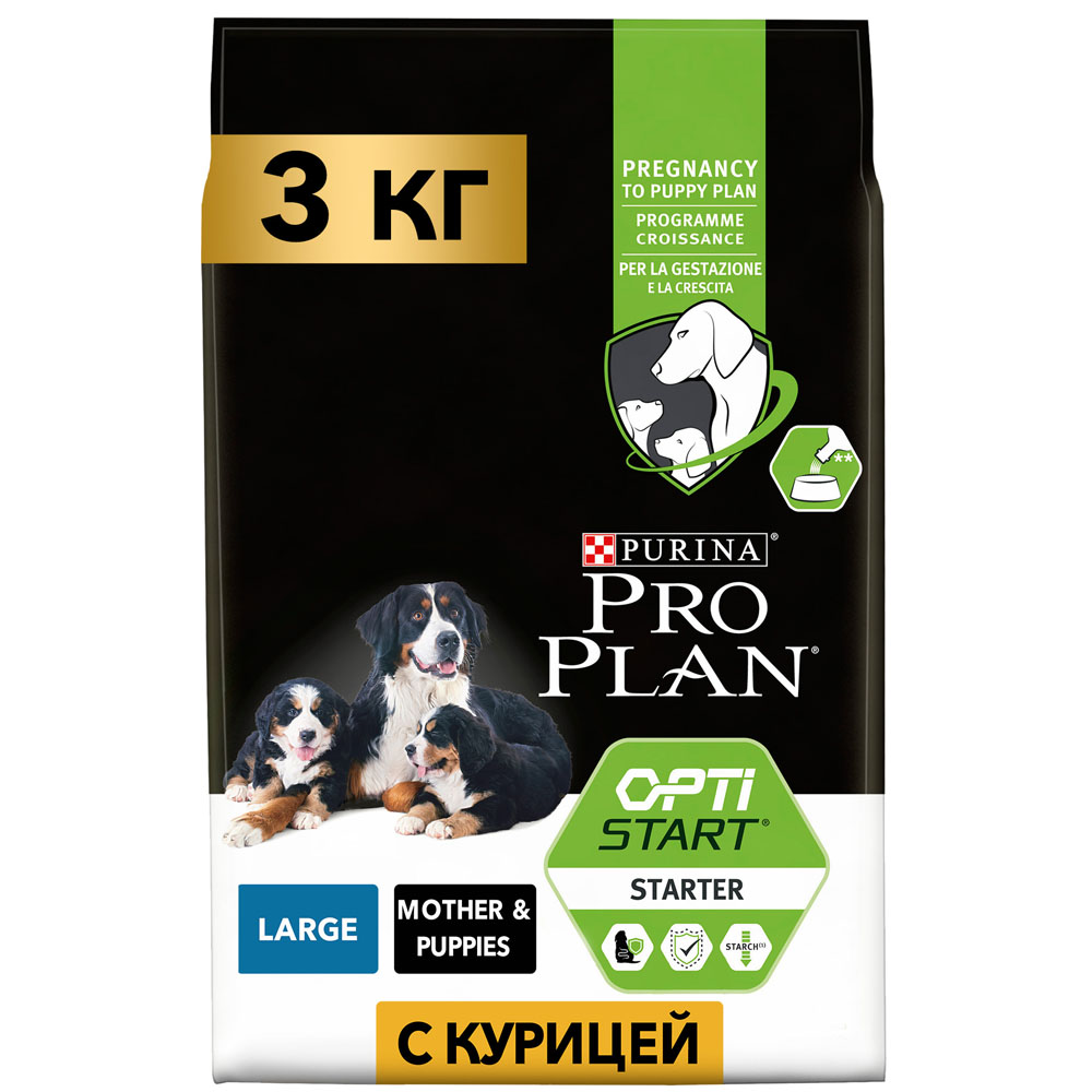 

PRO PLAN® Opti Start Сухой корм для щенков крупных пород, с курицей, 3 кг