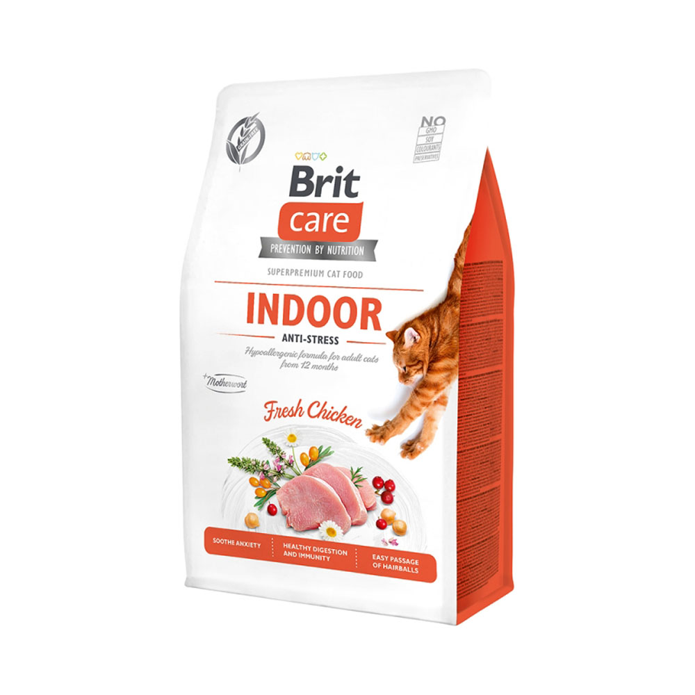 

Brit Брит 2кг Care Cat GF Indoor Anti-stress для взрослых домашних кошек Антистресс