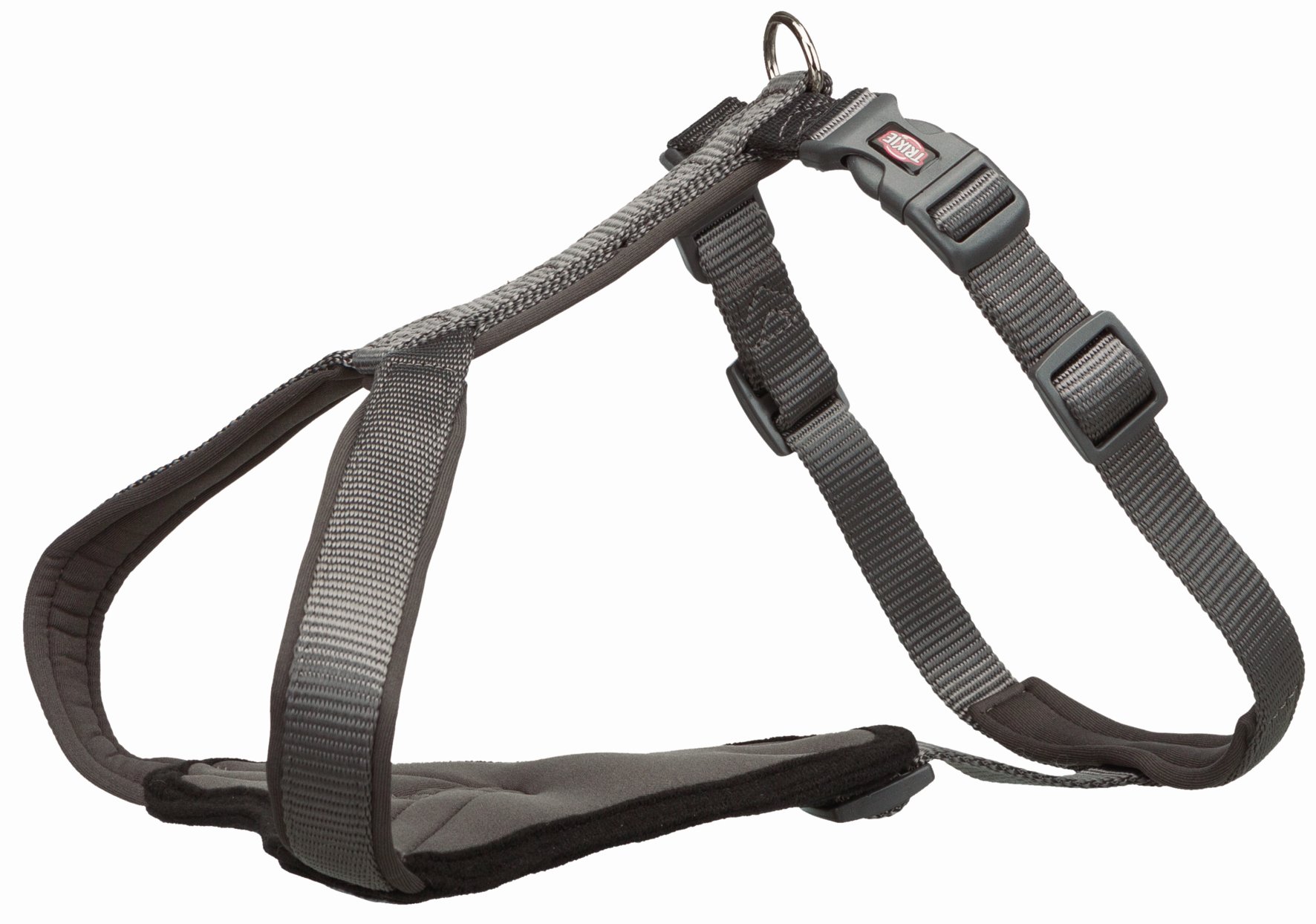 

Trixie Шлейка Premium Y-harness, S: 42–50 см/15 мм, графитовый