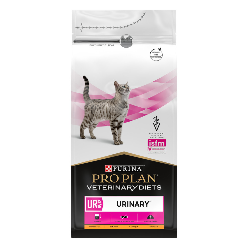 PRO PLAN® Veterinary Diets Veterinary Diets UR ST/OX Urinary сухой корм для взрослых кошек для взрослых кошек при болезни нижних отделов мочевыводящих путей, с курицей, 1,5 кг