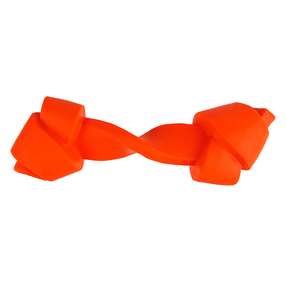 Petmax Игрушка для собак Косточка оранжевая, 13х4,5 см