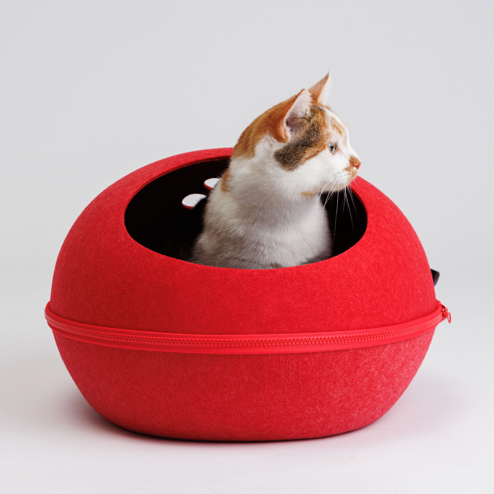 Rurri Дом из войлока для собак и кошек, 48х38х26 см, красный