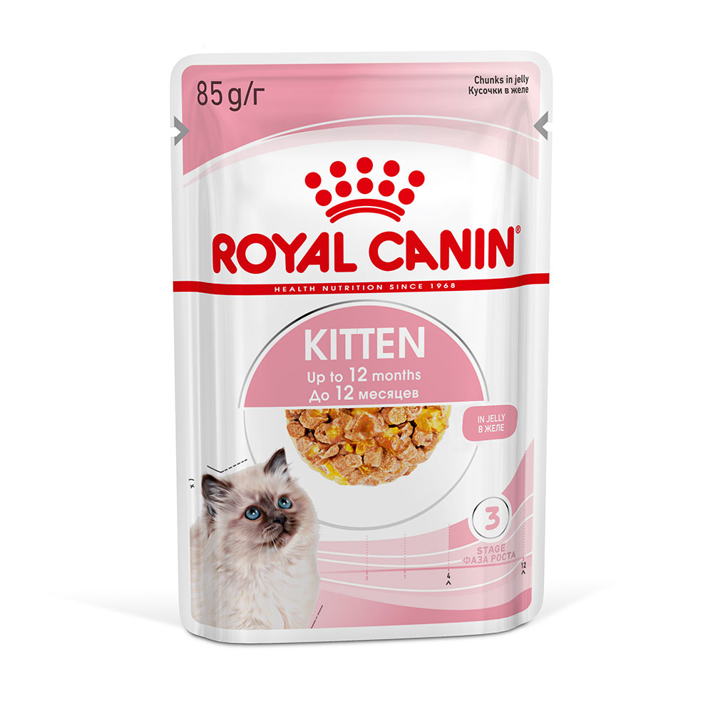 Royal Canin Kitten влажный корм для котят от 4 до 12 месяцев кусочки в желе, 85 г