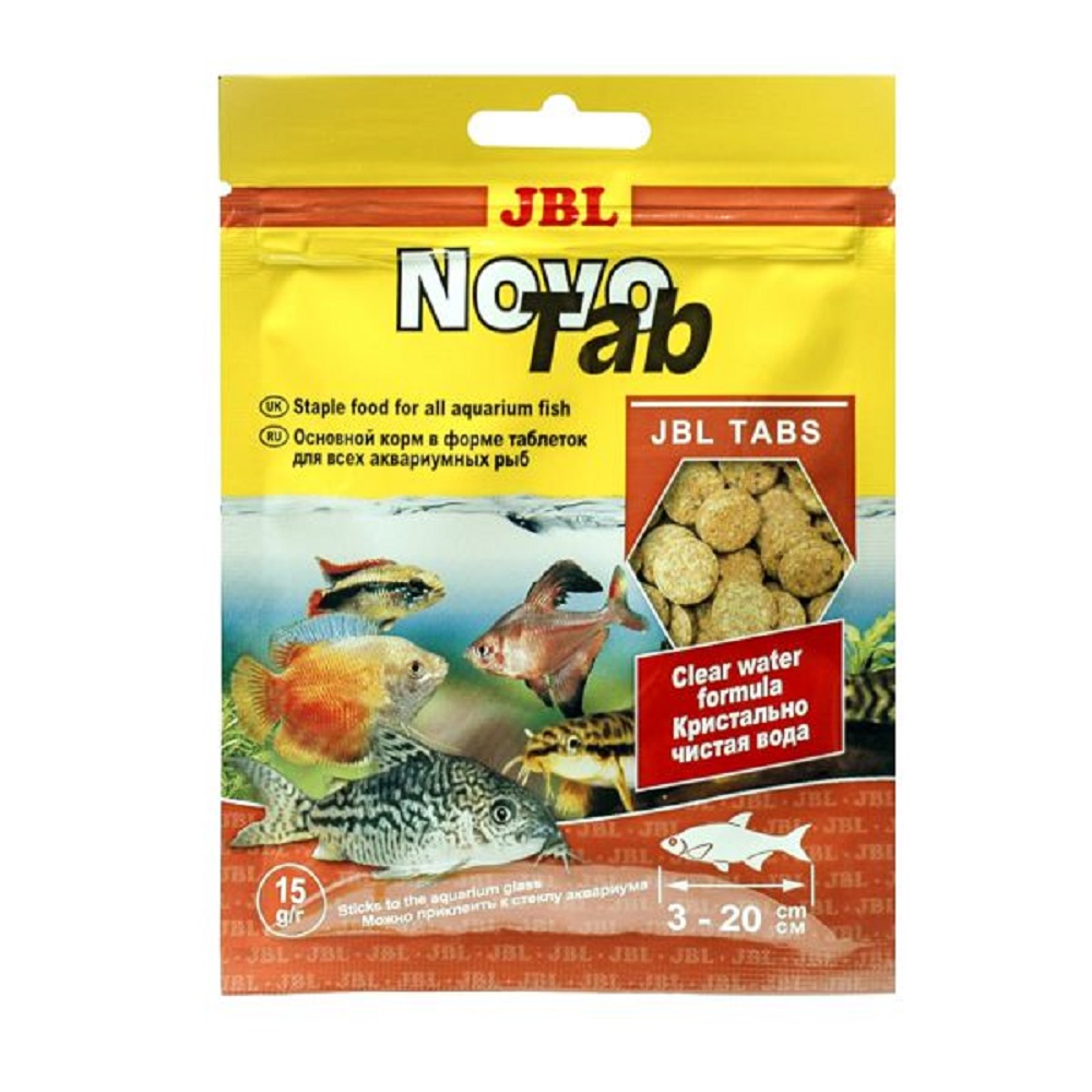JBL NovoTab Основной корм для пресноводных аквариумных рыб, таблетки, саше