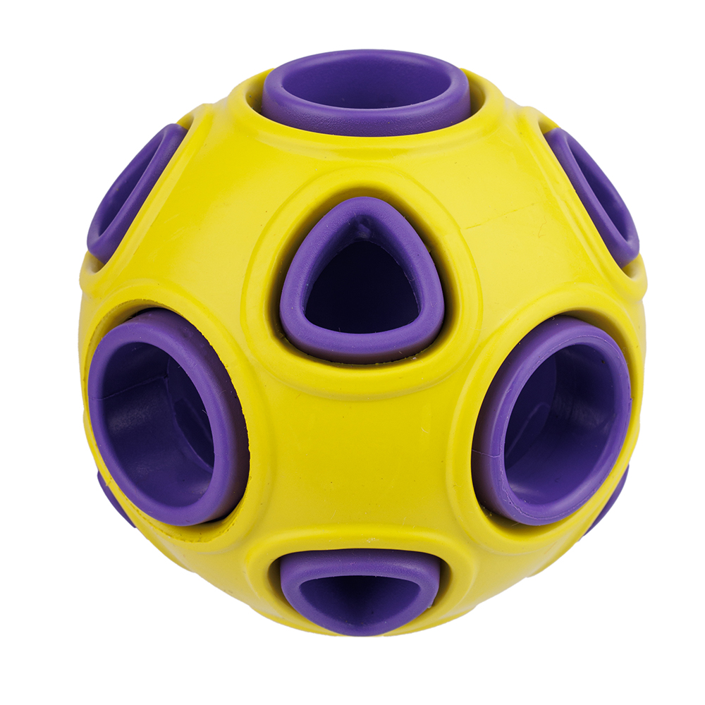 Petmax Игрушка для собак Мяч желто-фиолетовый, 7,5 см
