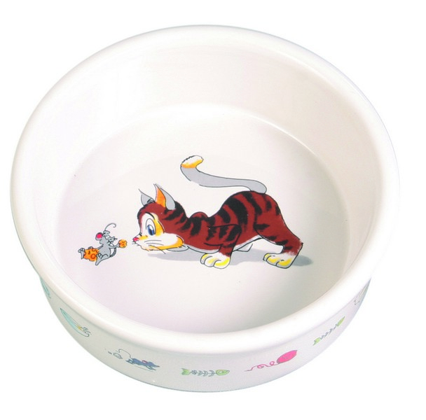 Trixie Миска для кошек керамическая с рисунком 11,5см/0,2л