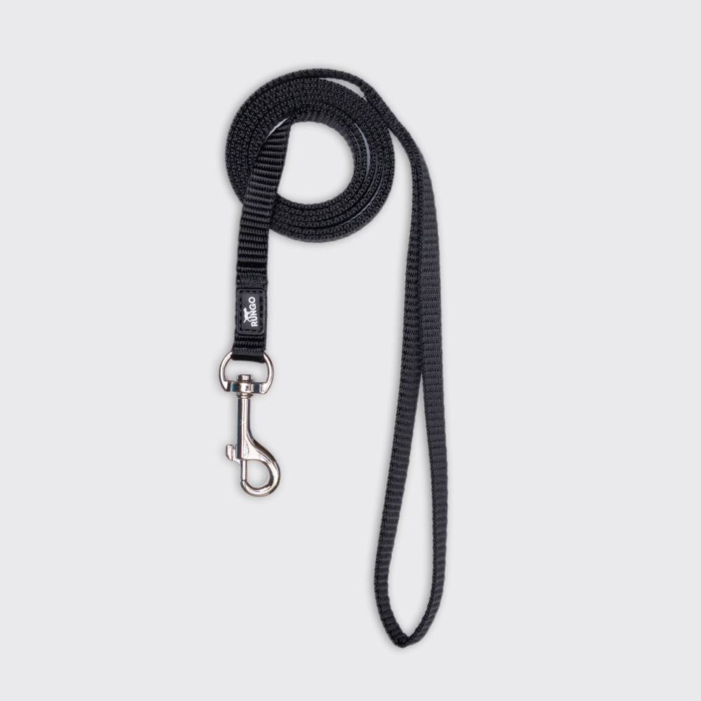 Rungo Поводок нейлоновый для собак, 15 мм, 120 см, черный