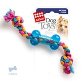 GiGwi Игрушка для собак Маленькая косточка на веревке/резина, веревочный материал 26 см