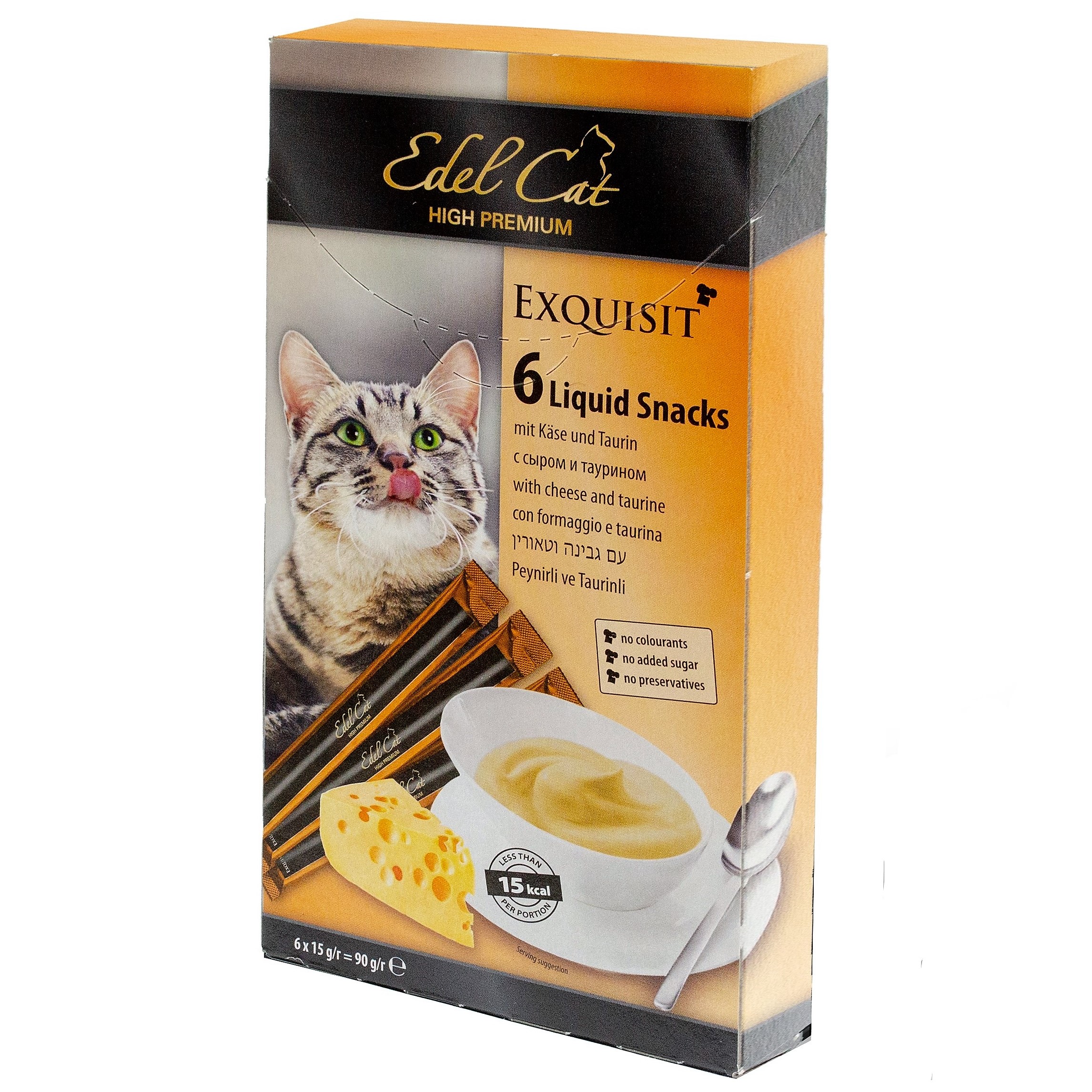 

Edel Cat Лакомство для кошек крем-суп сыр и таурин 6 шт., уп. 90г