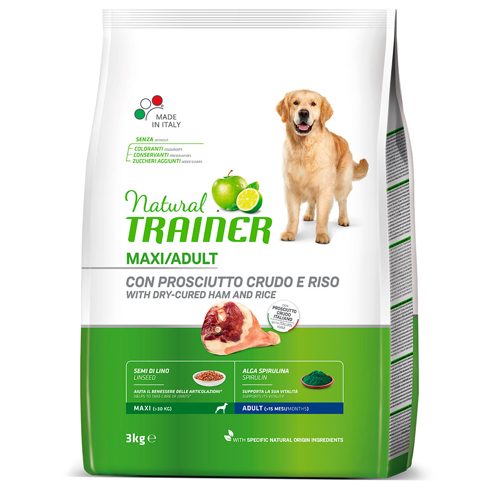 

Trainer Natural Maxi корм для собак крупных пород, с сыровяленой ветчиной и рисом