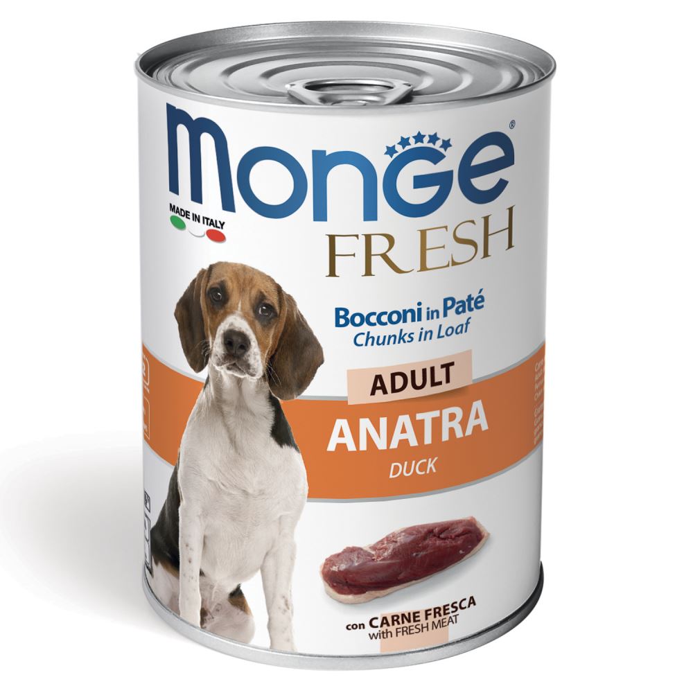 Monge Dog Fresh Chunks in Loaf консервы для собак мясной рулет из утки400г