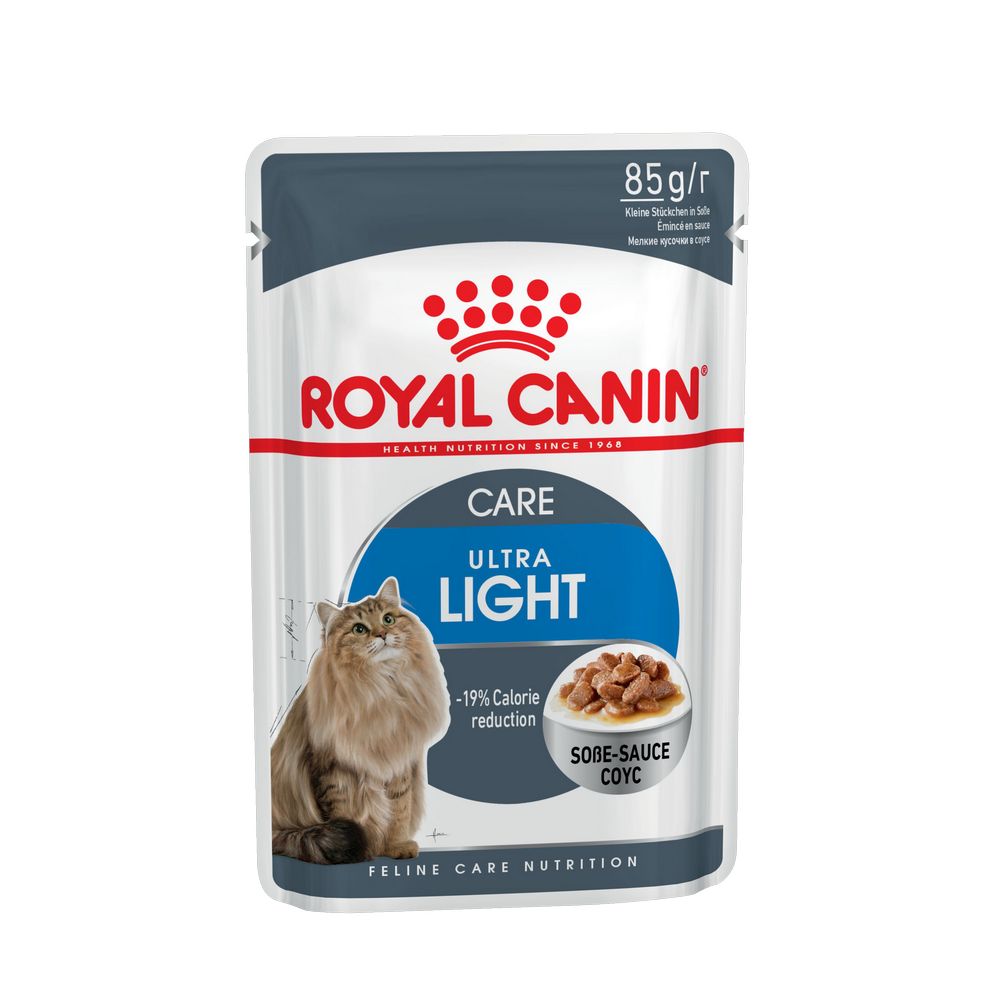 

Royal Canin Ultra Light кусочки в соусе для кошек, склонных к полноте, 85г
