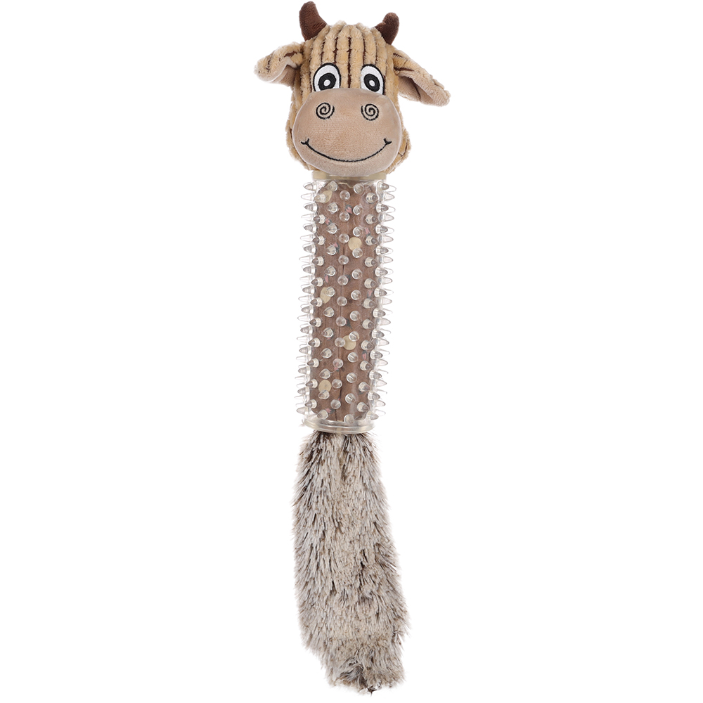 Flamingo Игрушка плюшевая с термопластичной резиной для собак Корова, Ослик или Лошадь, 45х16 см, 1 шт.