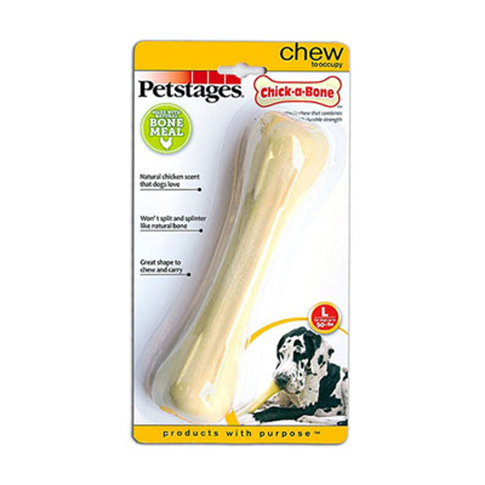 

Petstages Chick-A-Bone Игрушка для собак косточка большая с ароматом курицы, 18 см