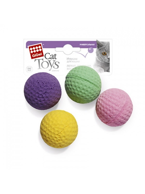 GiGwi Игрушка для кошек Четыре мячика для кошки 6 см